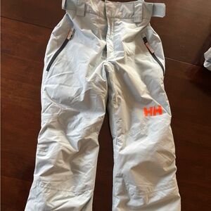 Helly Hansen Light Gray and Black Snow Pants